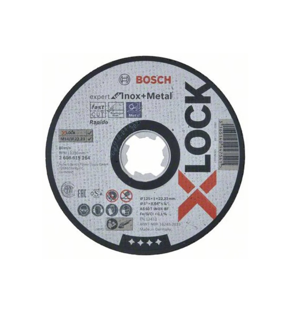 TARCZA TNĄCA X-LOCK INOX+METAL 125*1*22.23                  